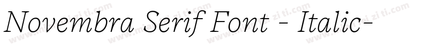 Novembra Serif Font - Italic字体转换